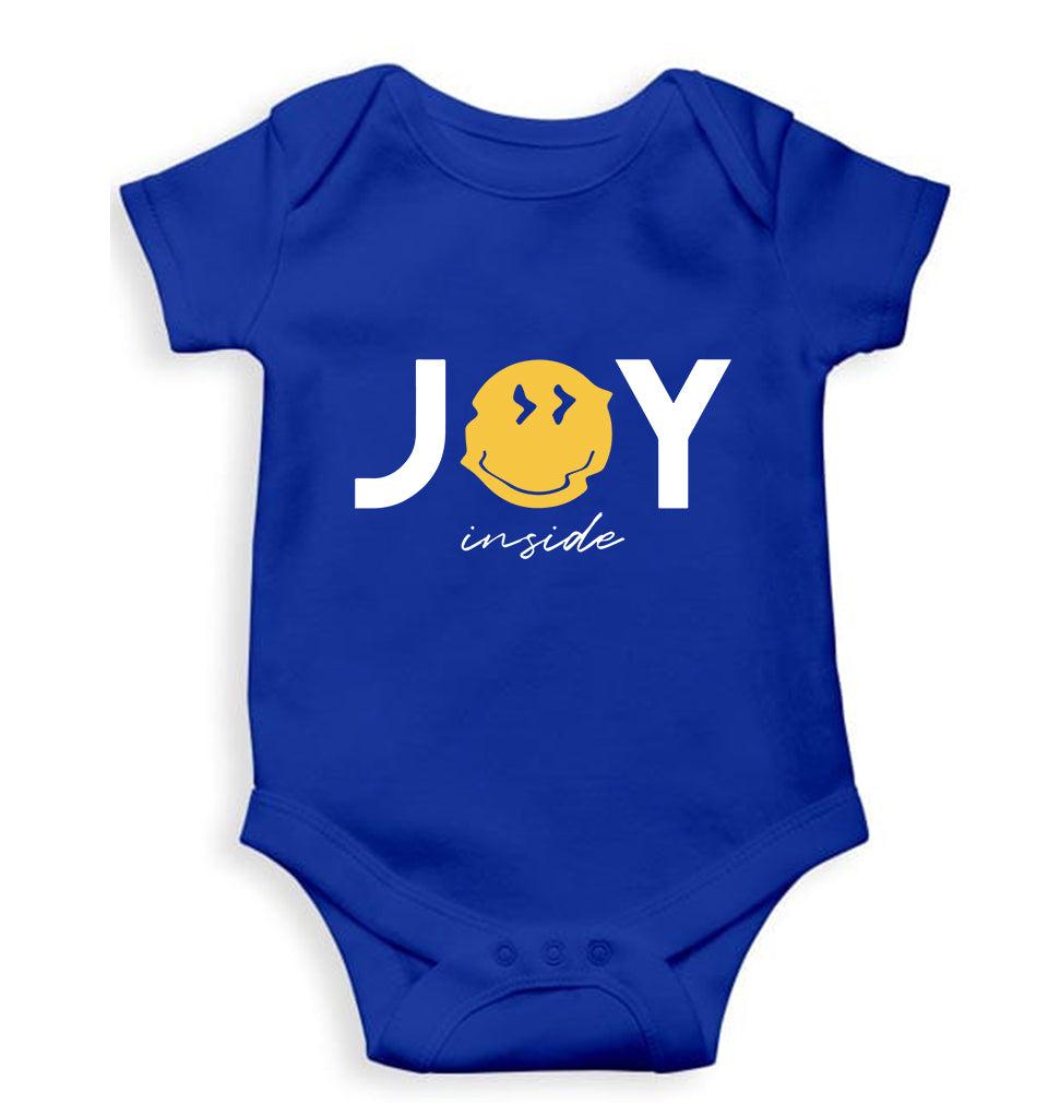 Joy Emoji Kids Romper For Baby Boy/Girl-0-5 Months(18 Inches)-Royal Blue-Ektarfa.online