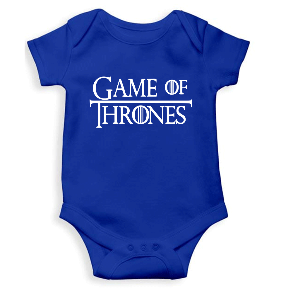 GOT Game Of Thrones Logo Kids Romper For Baby Boy/Girl-0-5 Months(18 Inches)-Royal Blue-Ektarfa.online