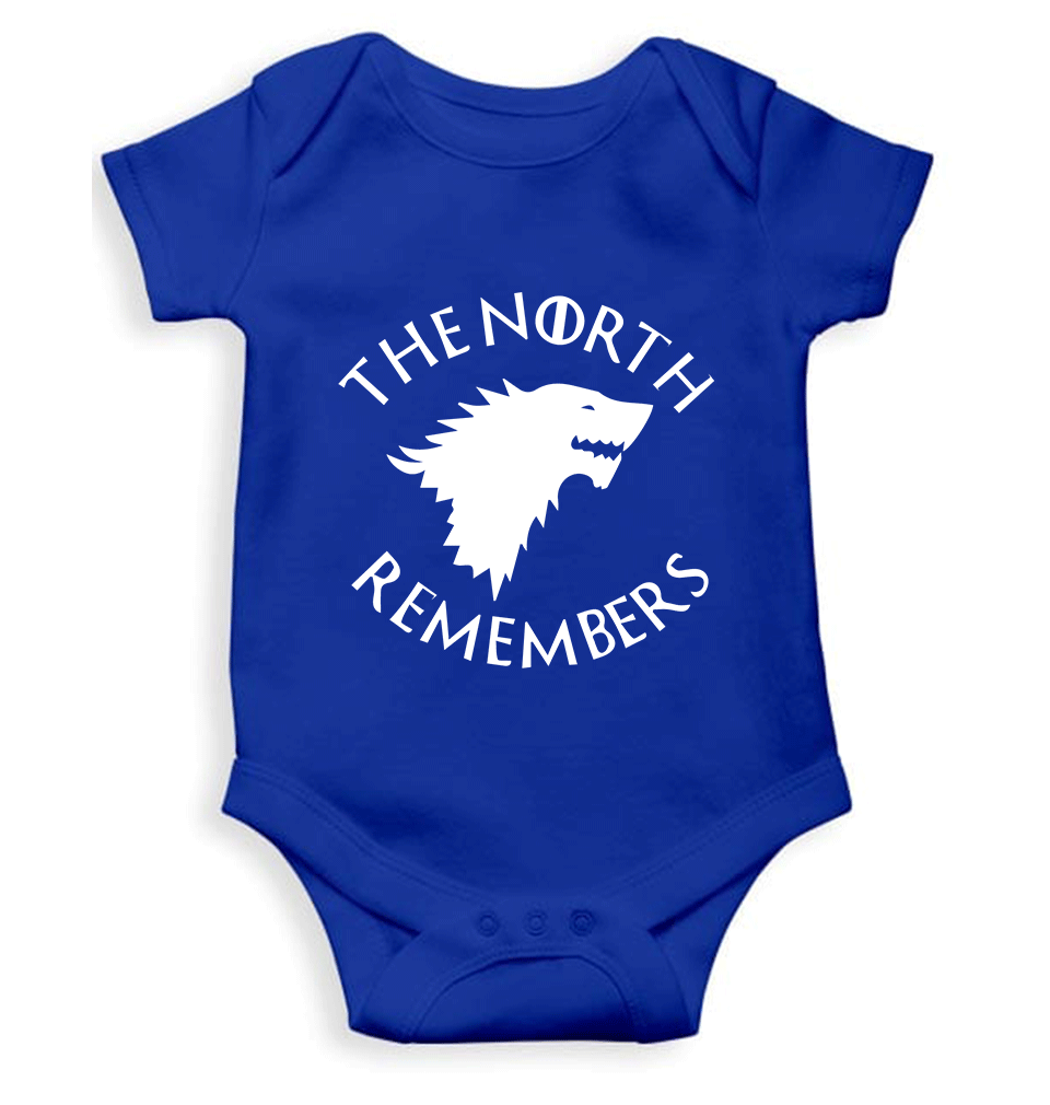 GOT Game Of Thrones North Remembers Kids Romper For Baby Boy/Girl-0-5 Months(18 Inches)-Royal Blue-Ektarfa.online