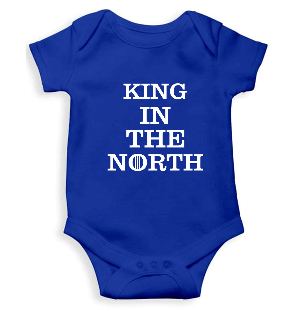 GOT Game Of Thrones King In The North Kids Romper For Baby Boy/Girl-0-5 Months(18 Inches)-Royal Blue-Ektarfa.online