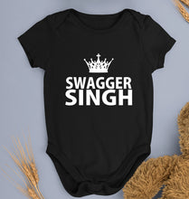 Load image into Gallery viewer, Swagger Singh Kids Romper For Baby Boy/Girl-0-5 Months(18 Inches)-Black-Ektarfa.online
