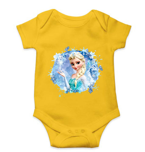 Frozen Elsa Kids Romper For Baby Boy/Girl-0-5 Months(18 Inches)-Yellow-Ektarfa.online