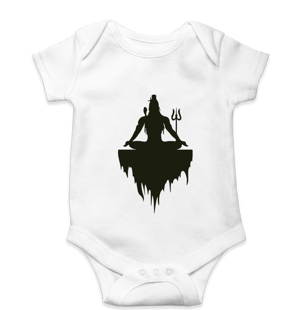 Mahakal Mahadev Bholenath Shiva Shivji Kids Romper For Baby Boy/Girl-0-5 Months(18 Inches)-White-Ektarfa.online