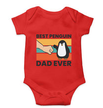 Load image into Gallery viewer, Penguin Dad Kids Romper For Baby Boy/Girl-0-5 Months(18 Inches)-RED-Ektarfa.online
