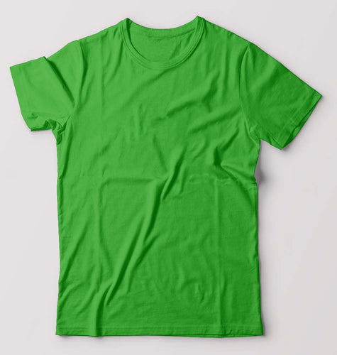 Plain Flag Green Half Sleeves T-Shirt For Men-ektarfa.com
