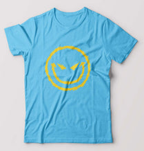 Load image into Gallery viewer, Evil Smile Emoji T-Shirt for Men-Light Blue-Ektarfa.online
