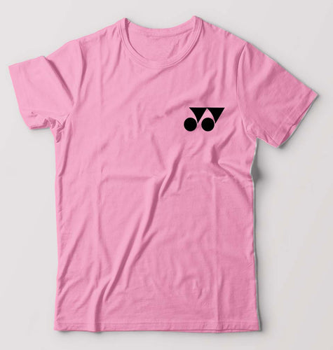 Yonex T-Shirt for Men-S(38 Inches)-Light Baby Pink-Ektarfa.online