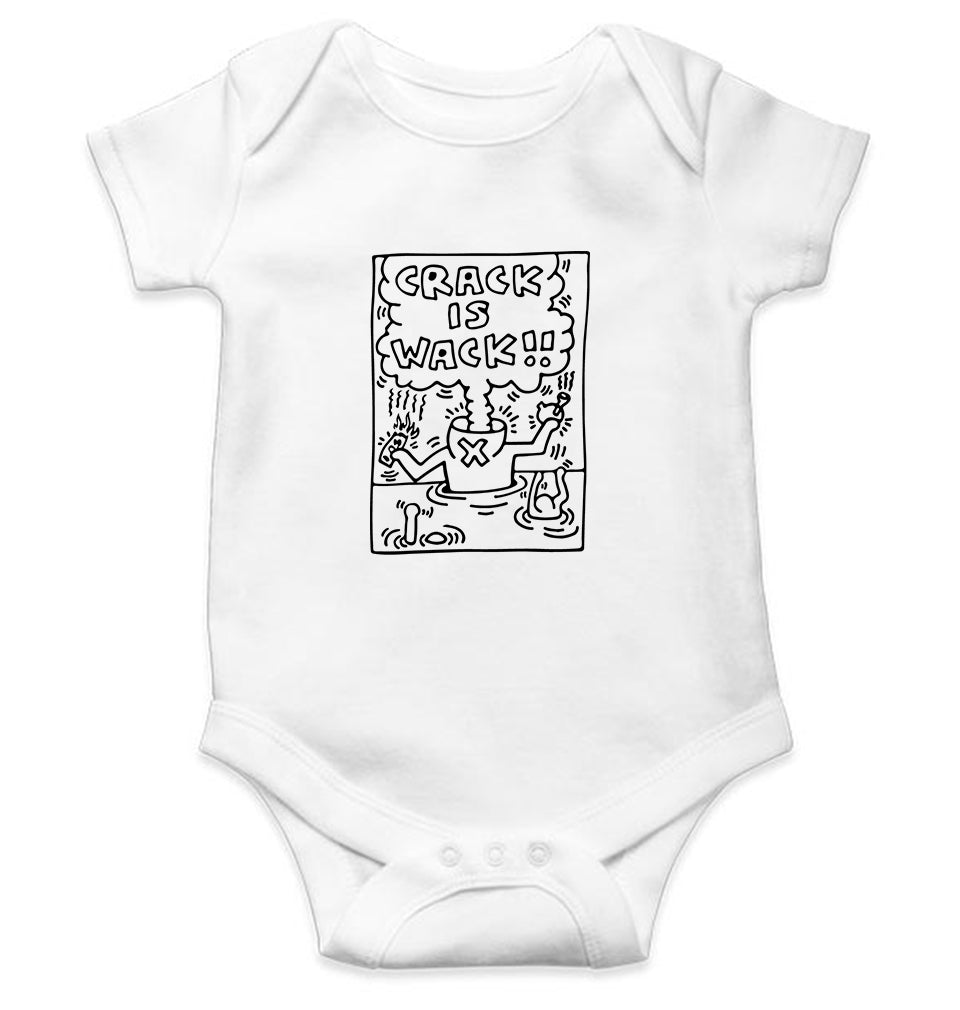 Keith Haring Kids Romper For Baby Boy/Girl-0-5 Months(18 Inches)-White-Ektarfa.online