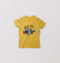 Load image into Gallery viewer, Shark Kids T-Shirt for Boy/Girl-golden yelllow-Ektarfa.online
