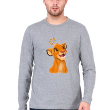 Load image into Gallery viewer, Lion King Simba Full Sleeves T-Shirt for Men-Grey Melange-Ektarfa.online
