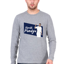 Load image into Gallery viewer, Hardik Pandya Full Sleeves T-Shirt for Men-Grey Melange-Ektarfa.online
