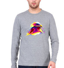Load image into Gallery viewer, Eagle Full Sleeves T-Shirt for Men-Grey Melange-Ektarfa.online
