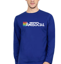 Load image into Gallery viewer, AntiSocial Full Sleeves T-Shirt for Men-Royal Blue-Ektarfa.online
