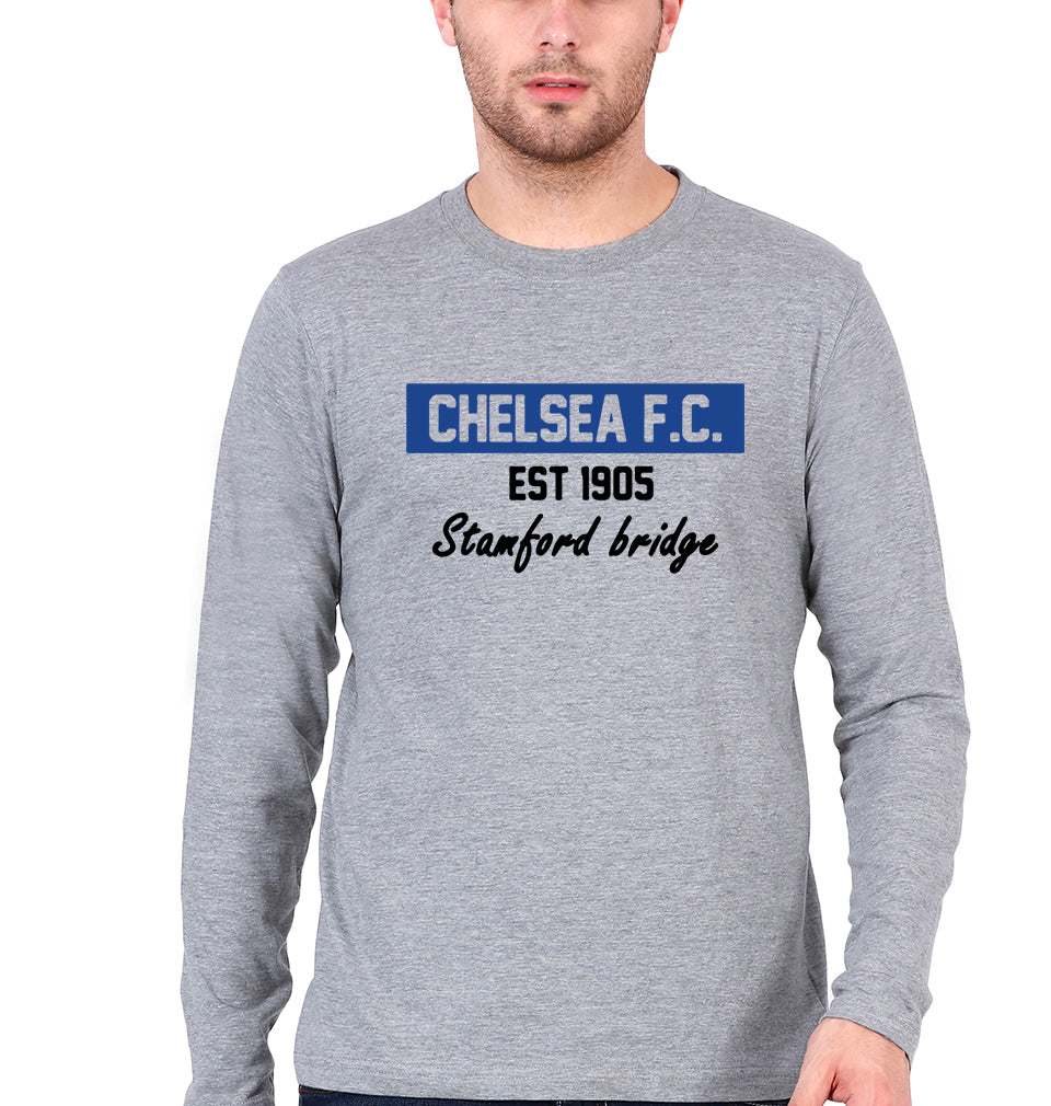 Chelsea Full Sleeves T-Shirt for Men-Grey Melange-Ektarfa.online