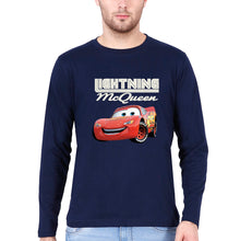 Load image into Gallery viewer, Lightning McQueen Full Sleeves T-Shirt for Men-Navy blue-Ektarfa.online

