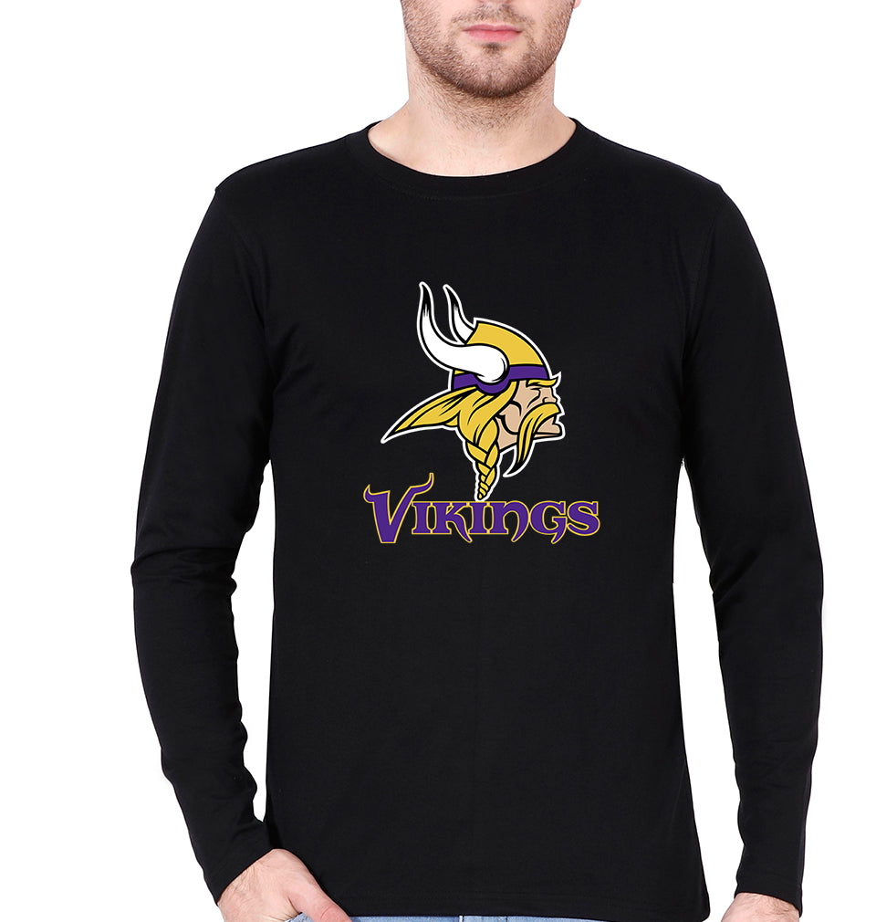 Vikings Full Sleeves T-Shirt for Men-Black-Ektarfa.online