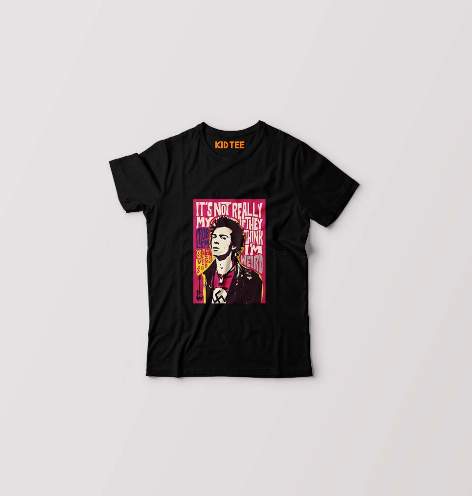 Sid Vicious Kids T-Shirt for Boy/Girl-Black-Ektarfa.online