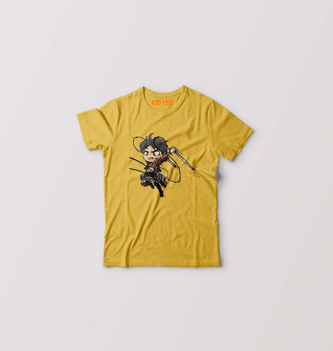 Attack on Titan Kids T-Shirt for Boy/Girl-Golden Yellow-Ektarfa.online