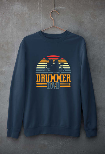 Drummer Dad Unisex Sweatshirt for Men/Women-Navy blue-Ektarfa.online