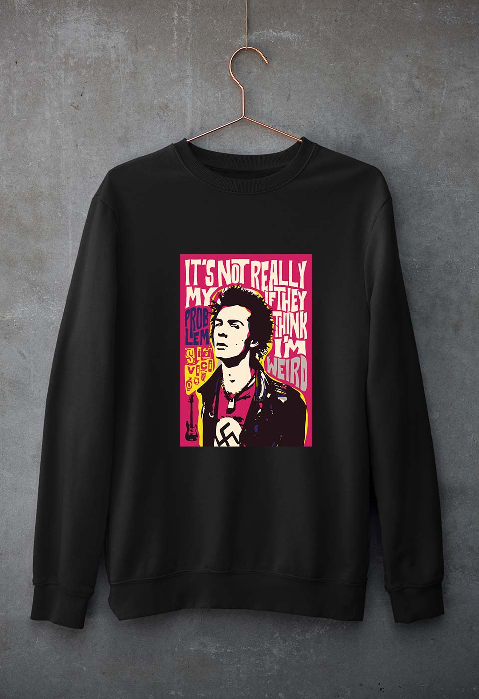 Sid Vicious Unisex Sweatshirt for Men/Women-Black-Ektarfa.online