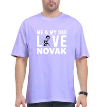 Load image into Gallery viewer, Love Novak Djokovic Tennis Oversized T-Shirt for Men-Lavender-Ektarfa.online

