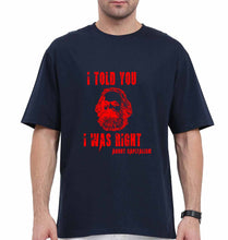 Load image into Gallery viewer, Karl Marx Oversized T-Shirt for Men-Navy Blue-Ektarfa.online
