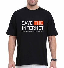 Load image into Gallery viewer, Internet Funny Oversized T-Shirt for Men-Black-Ektarfa.online
