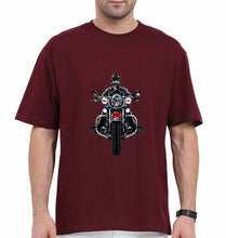 Load image into Gallery viewer, Biker Oversized T-Shirt for Men-Maroon-Ektarfa.online
