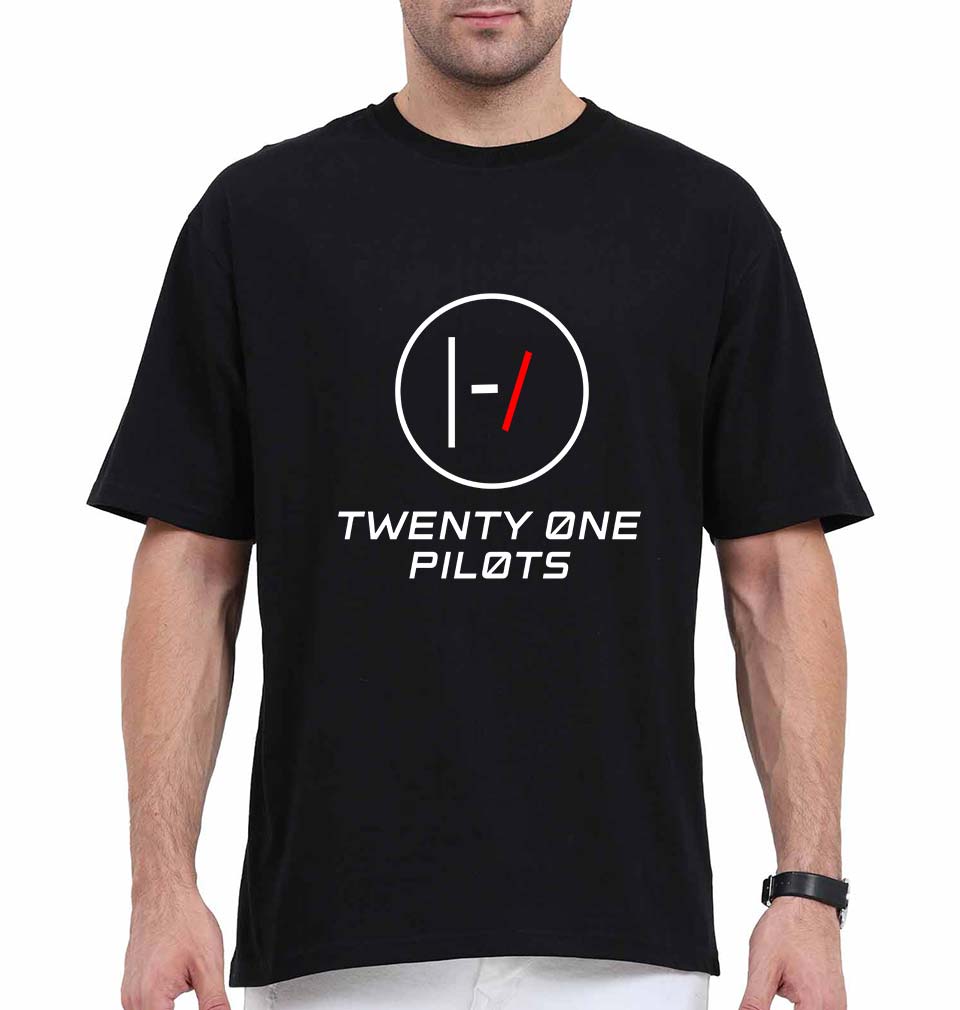 Twenty one pilots Oversized T-Shirt for Men-Black-Ektarfa.online