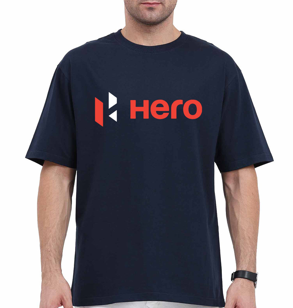 Hero MotoCorp Oversized T-Shirt for Men-Black-Ektarfa.online