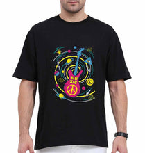 Load image into Gallery viewer, Psychedelic Music Oversized T-Shirt for Men-Black-Ektarfa.online

