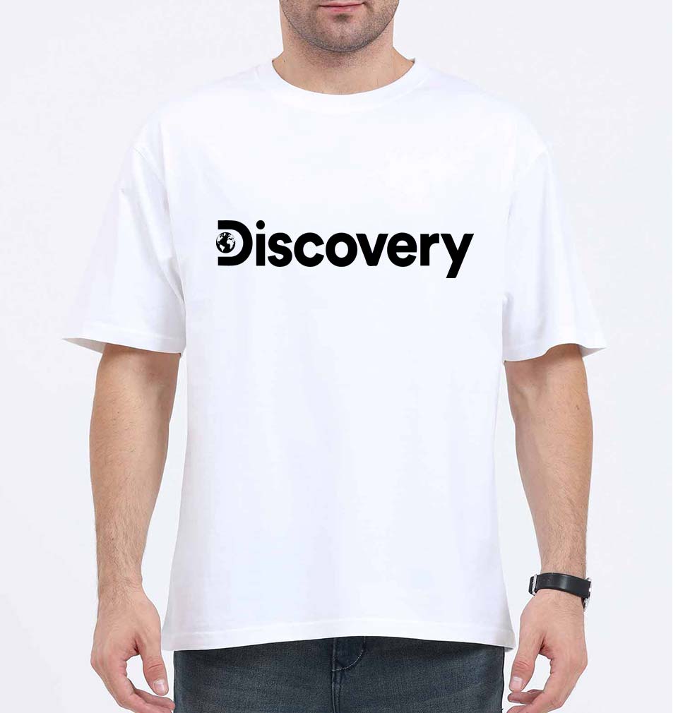 Discovery Oversized T-Shirt for Men-White-Ektarfa.online
