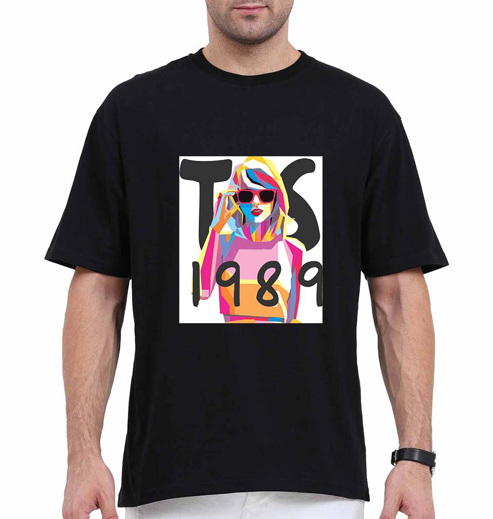 Taylor Swift Oversized T-Shirt for Men-Black-Ektarfa.online