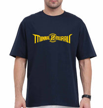 Load image into Gallery viewer, Minnal Murali Oversized T-Shirt for Men-Navy Blue-Ektarfa.online
