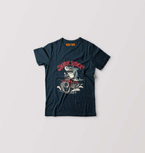 Load image into Gallery viewer, Shark Rider Kids T-Shirt for Boy/Girl-petrol blue-Ektarfa.online
