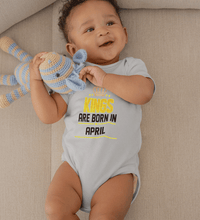 Load image into Gallery viewer, Kings Are Born In April Kids Romper For Baby Boy/Girl-Ektarfa.online
