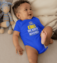 Load image into Gallery viewer, Kings Are Born In November Kids Romper For Baby Boy/Girl-Ektarfa.online
