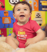 Load image into Gallery viewer, Kings Are Born In October Kids Romper For Baby Boy/Girl-Ektarfa.online
