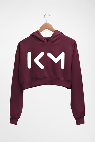 Kylian Mbappé Crop HOODIE FOR WOMEN-Maroon-Ektarfa.online