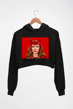 Load image into Gallery viewer, Scarlet Witch Wanda Crop HOODIE FOR WOMEN-Black-Ektarfa.online
