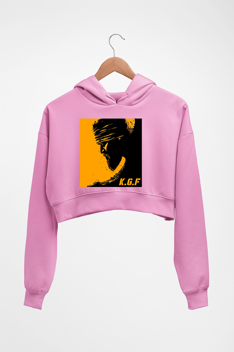KGF Crop HOODIE FOR WOMEN-Light Baby Pink-Ektarfa.online