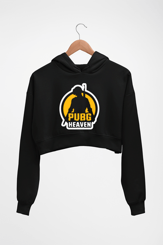 PUBG Pubg Heaven Crop HOODIE FOR WOMEN-Black-Ektarfa.online
