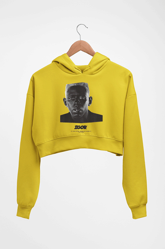 Igor Crop HOODIE FOR WOMEN-Mustard Yellow-Ektarfa.online