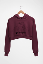 Load image into Gallery viewer, Spotify Crop HOODIE FOR WOMEN-Maroon-Ektarfa.online
