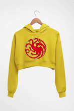 Load image into Gallery viewer, House of the Dragon (GOT) Crop HOODIE FOR WOMEN-Mustard Yellow-Ektarfa.online
