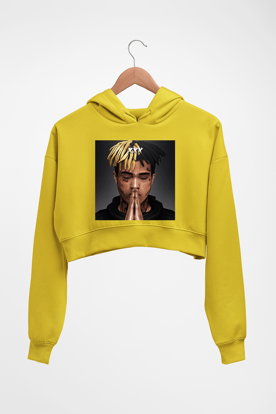 Crop top yellow hoodie on sale