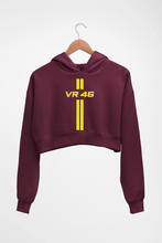Load image into Gallery viewer, Valentino Rossi(VR 46) Crop HOODIE FOR WOMEN-Maroon-Ektarfa.online
