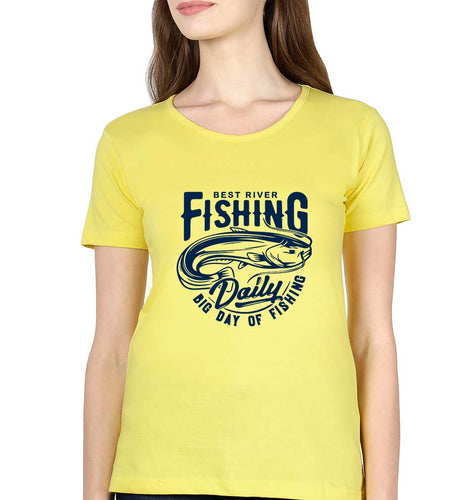 Fishing T-Shirt for Women-Yellow-Ektarfa.online