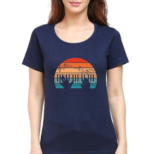Load image into Gallery viewer, Piano T-Shirt for Women-Navy Blue-Ektarfa.online
