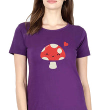 Load image into Gallery viewer, Mushroom T-Shirt for Women-Purple-Ektarfa.online
